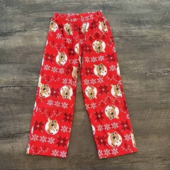 Rudolph The Red-Nosed Reindeer size 4 Holiday Fleece Pajama Pant - Picture 2 of 6